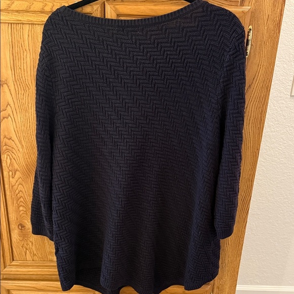 New York & Company Deep Purple Crew Neck Sweater - Picture 4 of 6